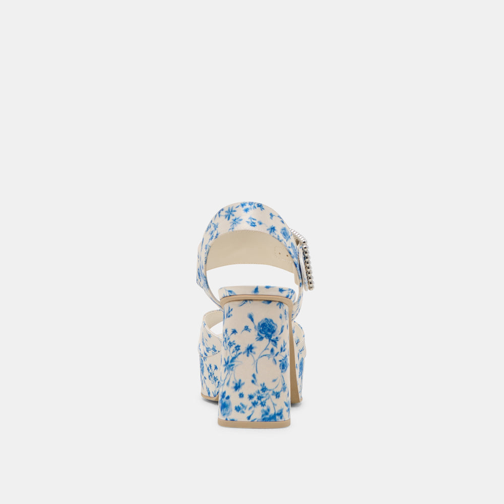 Bobby Pearl Blue Floral Satin Heels | Dolce Vita Women