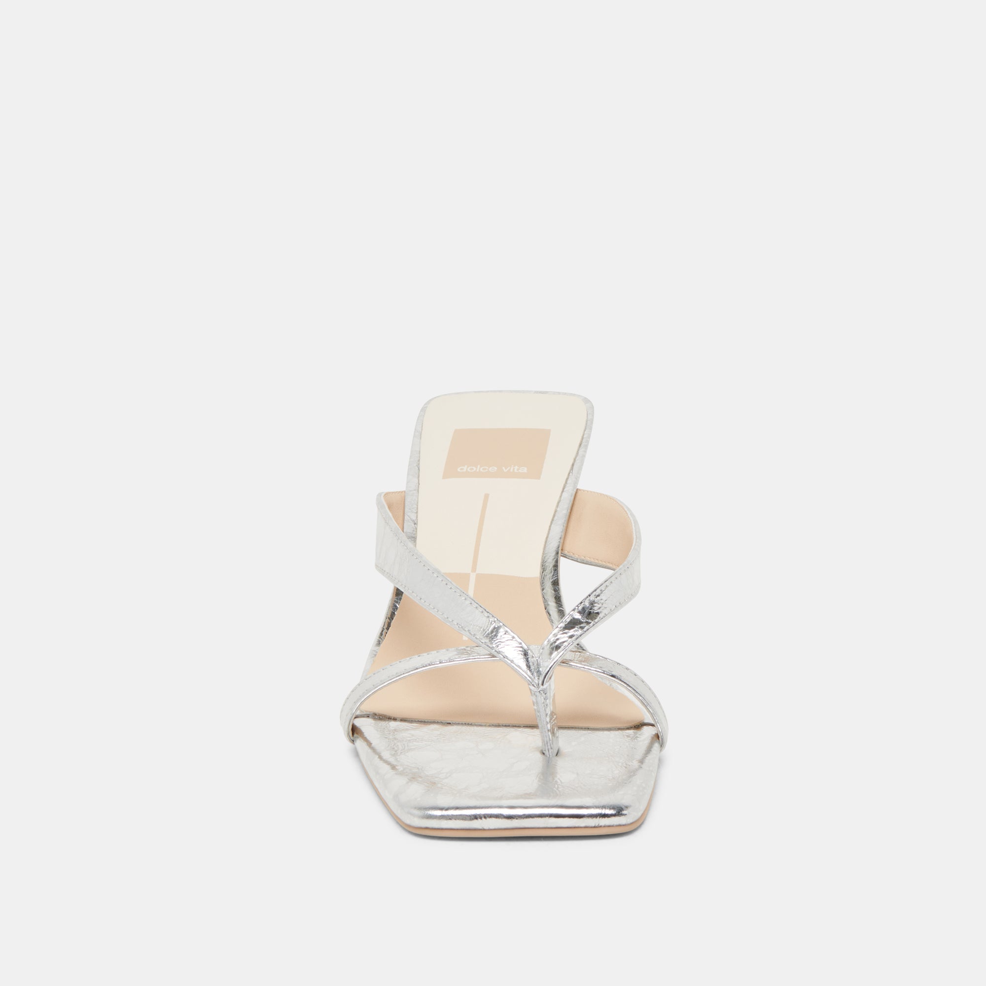 BREVEL HEELS SILVER DISTRESSED LEATHER | Women Dolce Vita