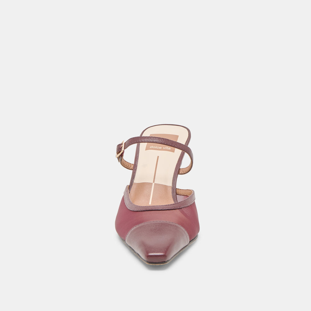 Loyd Burgundy Mesh Heels | Dolce Vita Women