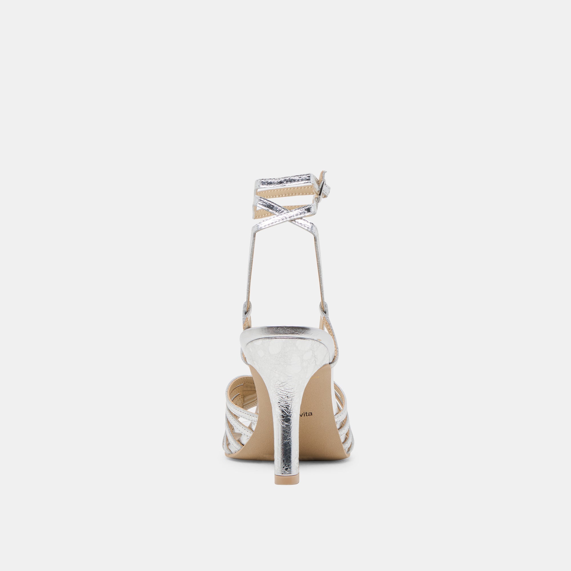 Nivana Silver Distressed Leather Heels | Dolce Vita Women