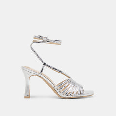 Nivana Silver Distressed Leather Heels | Dolce Vita Women