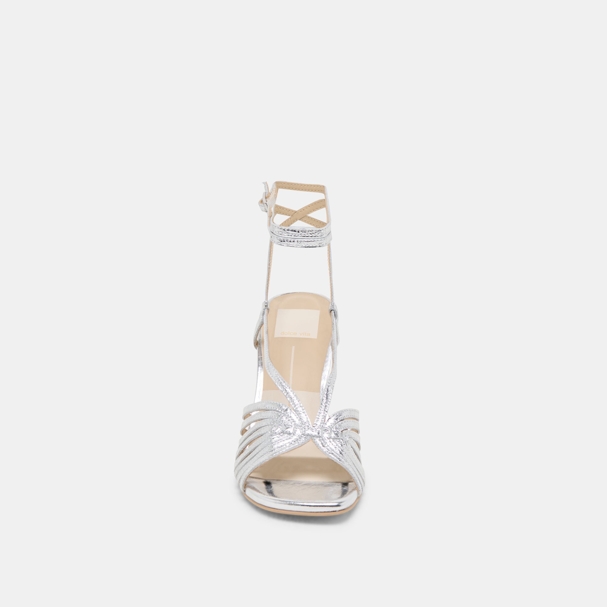 Nivana Silver Distressed Leather Heels | Dolce Vita Women