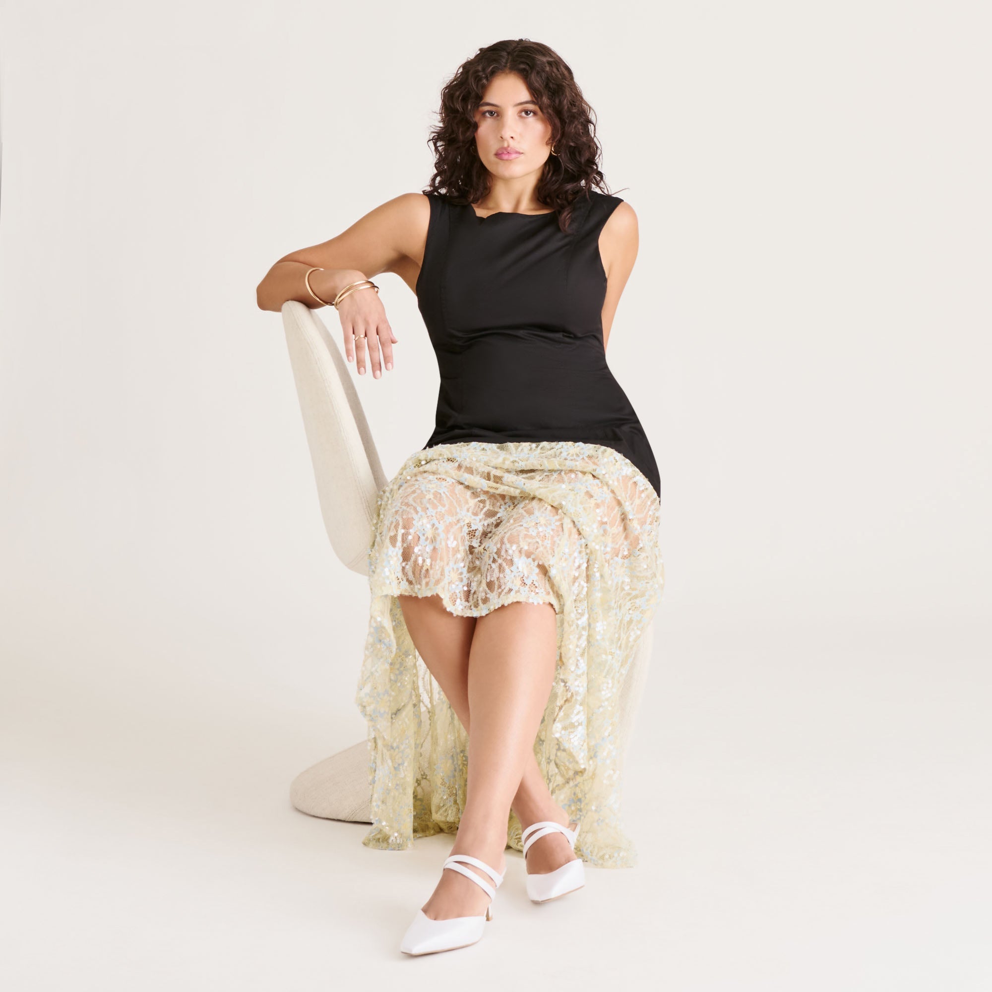 Linore True White Satin Heels | Women Dolce Vita