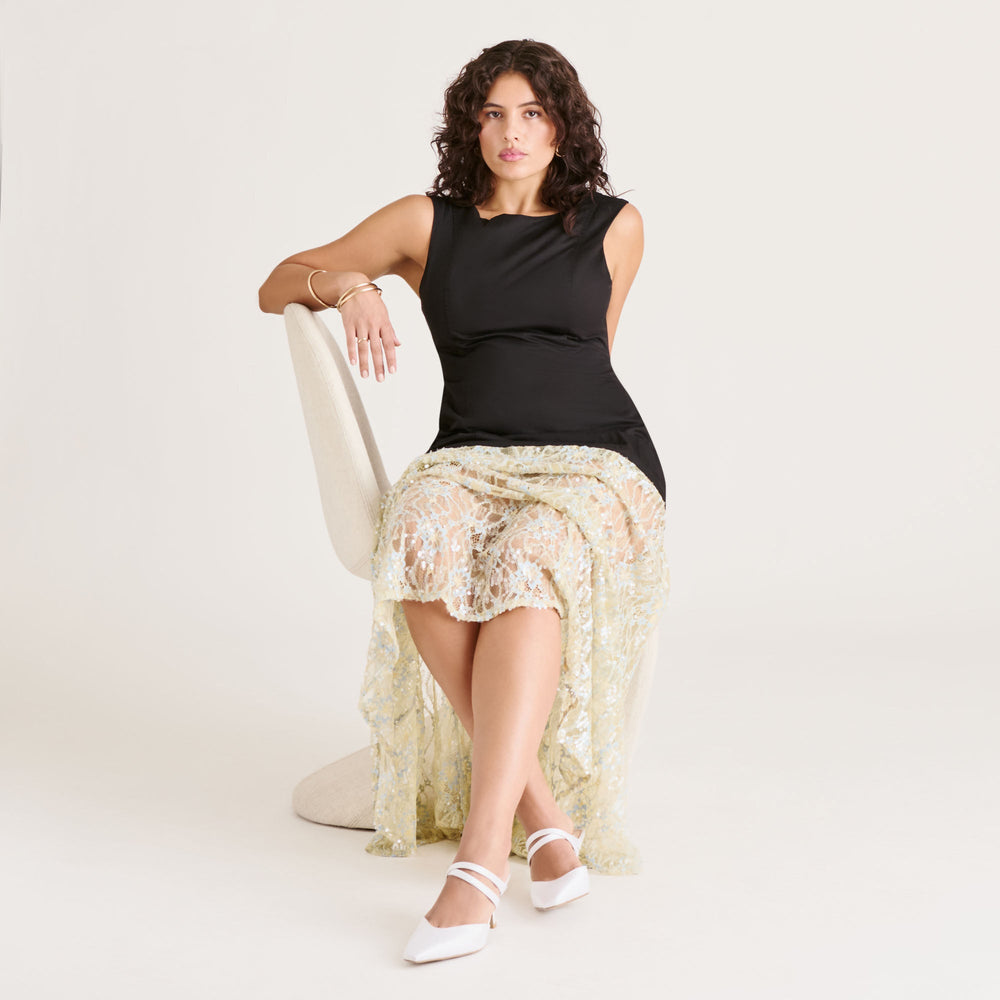 Linore True White Satin Heels | Women Dolce Vita