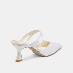 Linore True White Satin Heels | Women Dolce Vita