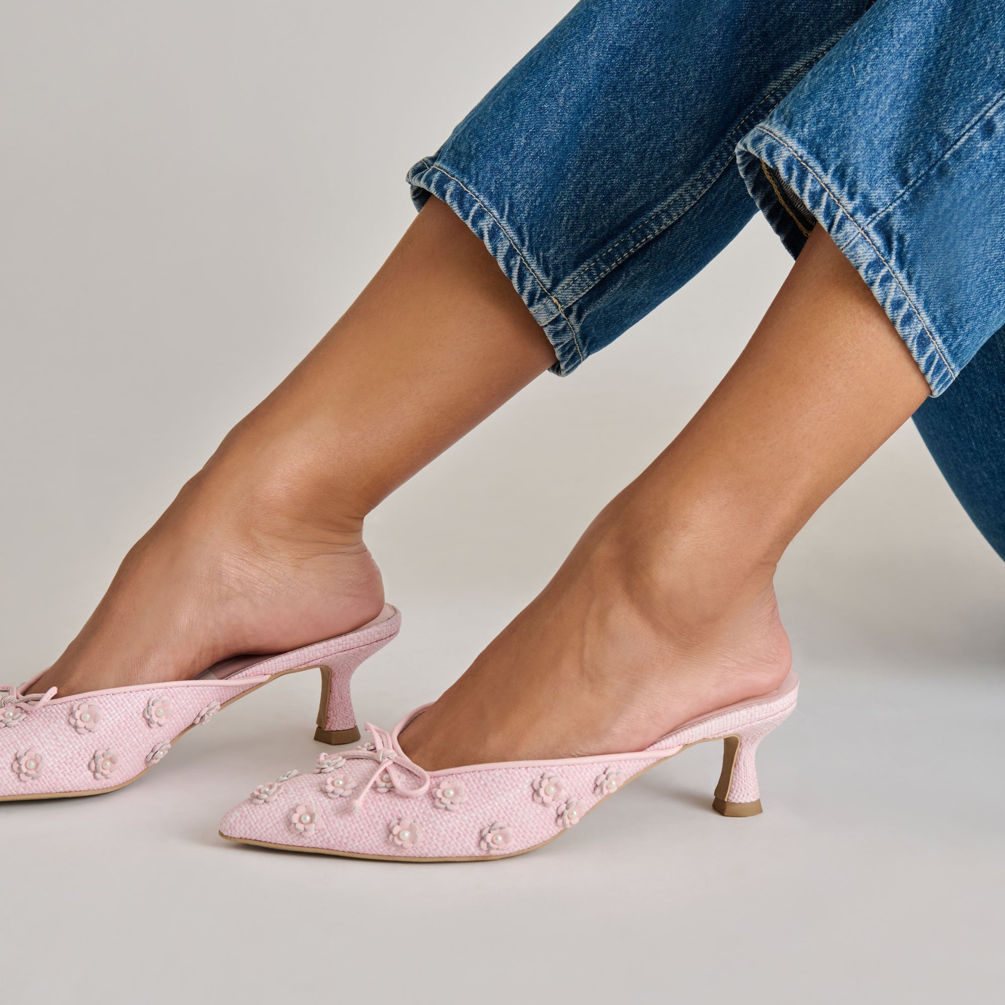 Camilo X Byrdie Golf Pink Raffia Heels | Dolce Vita Women