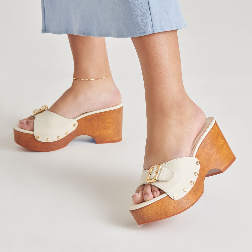 YALAH HEELS OFF WHITE LEATHER | Dolce Vita Women