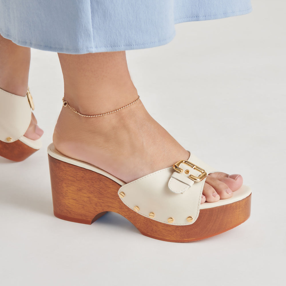 YALAH HEELS OFF WHITE LEATHER | Dolce Vita Women