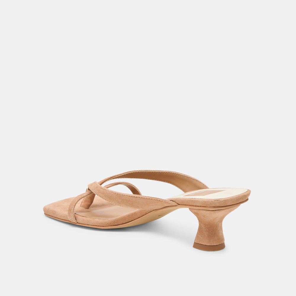 Brevel Toffee Suede Heels | Women Dolce Vita