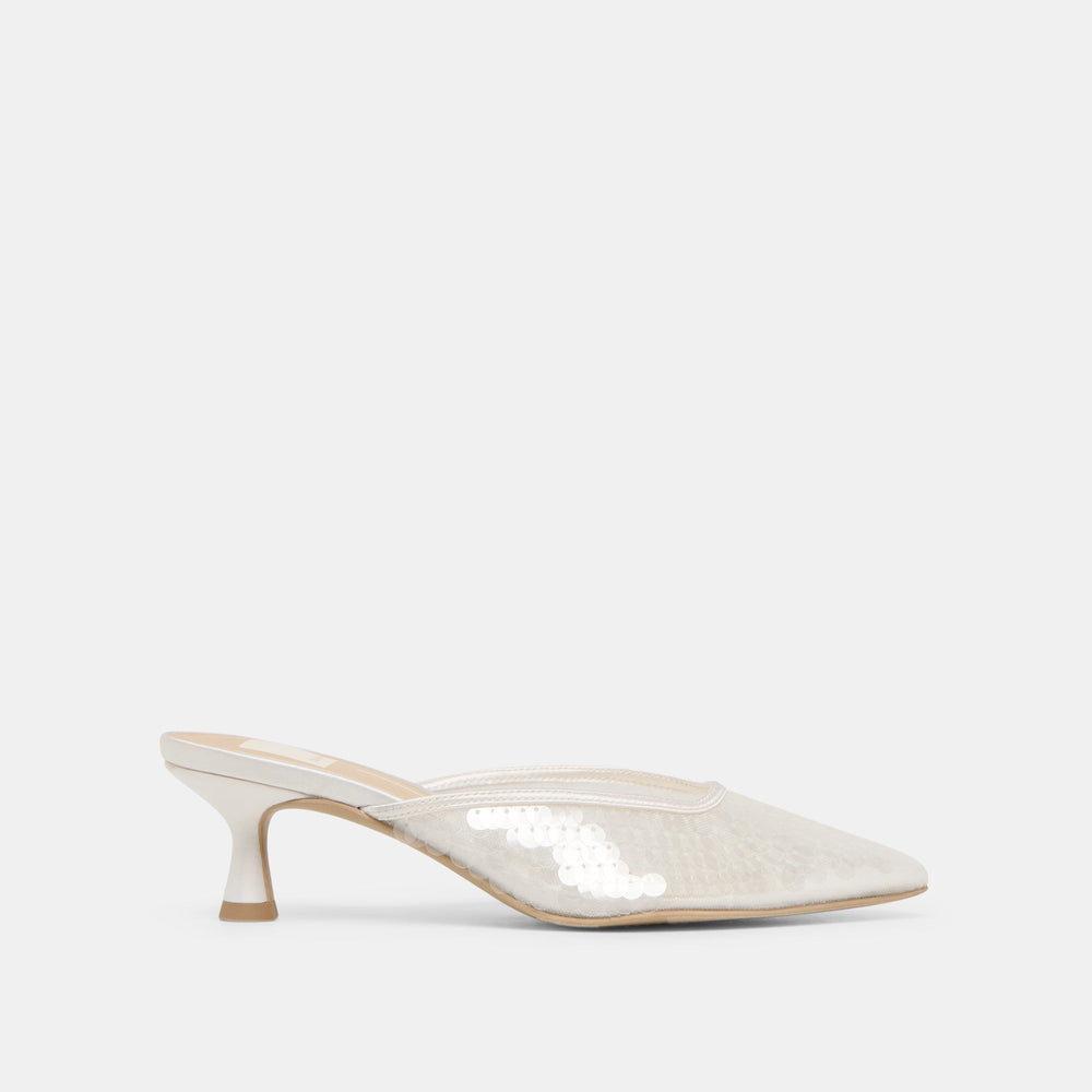Cleo Ivory Sequin Heels | Women Dolce Vita