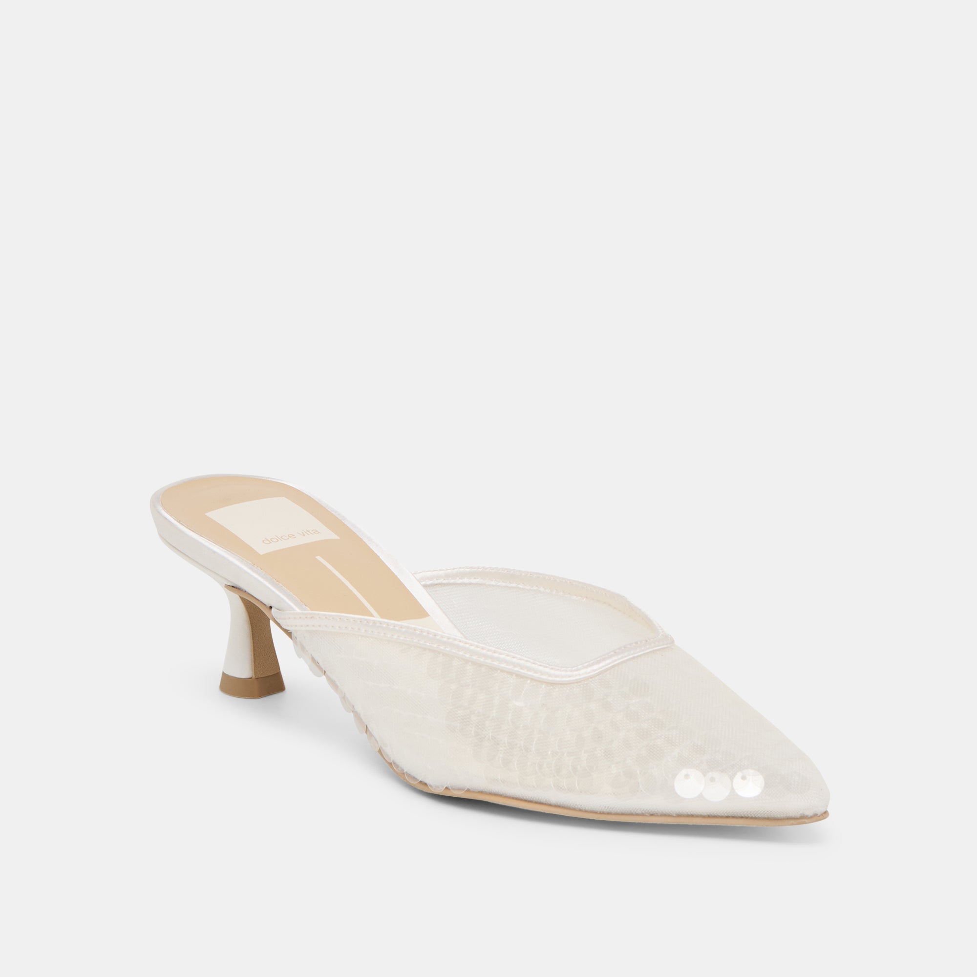 Cleo Ivory Sequin Heels | Women Dolce Vita