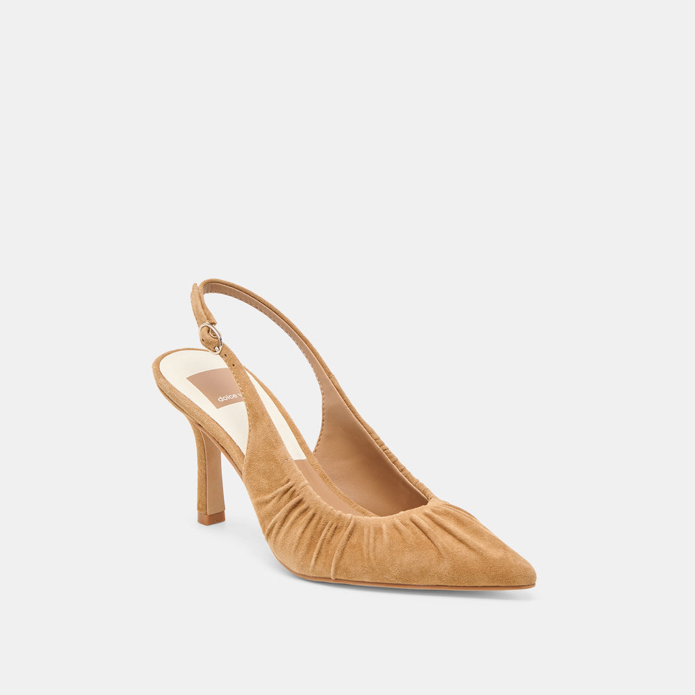 Keira Lt Brown Suede Heels | Dolce Vita Women