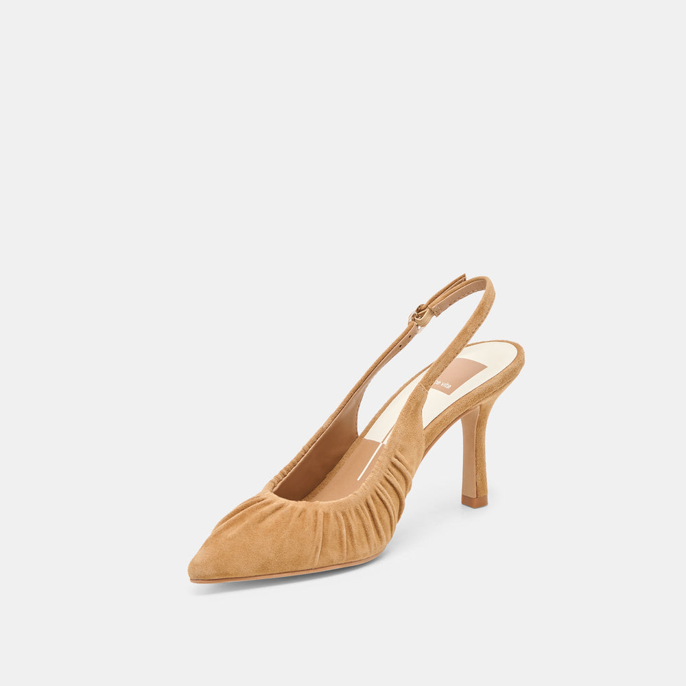 Keira Lt Brown Suede Heels | Dolce Vita Women