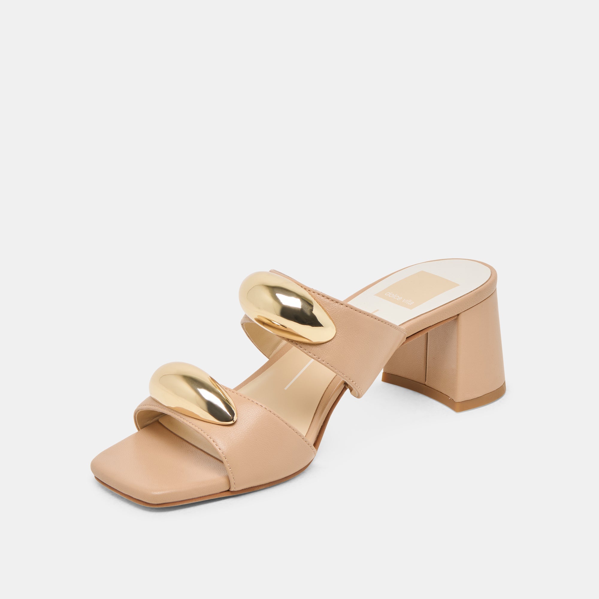 Barnet Light Tan Leather Heels | Women Dolce Vita