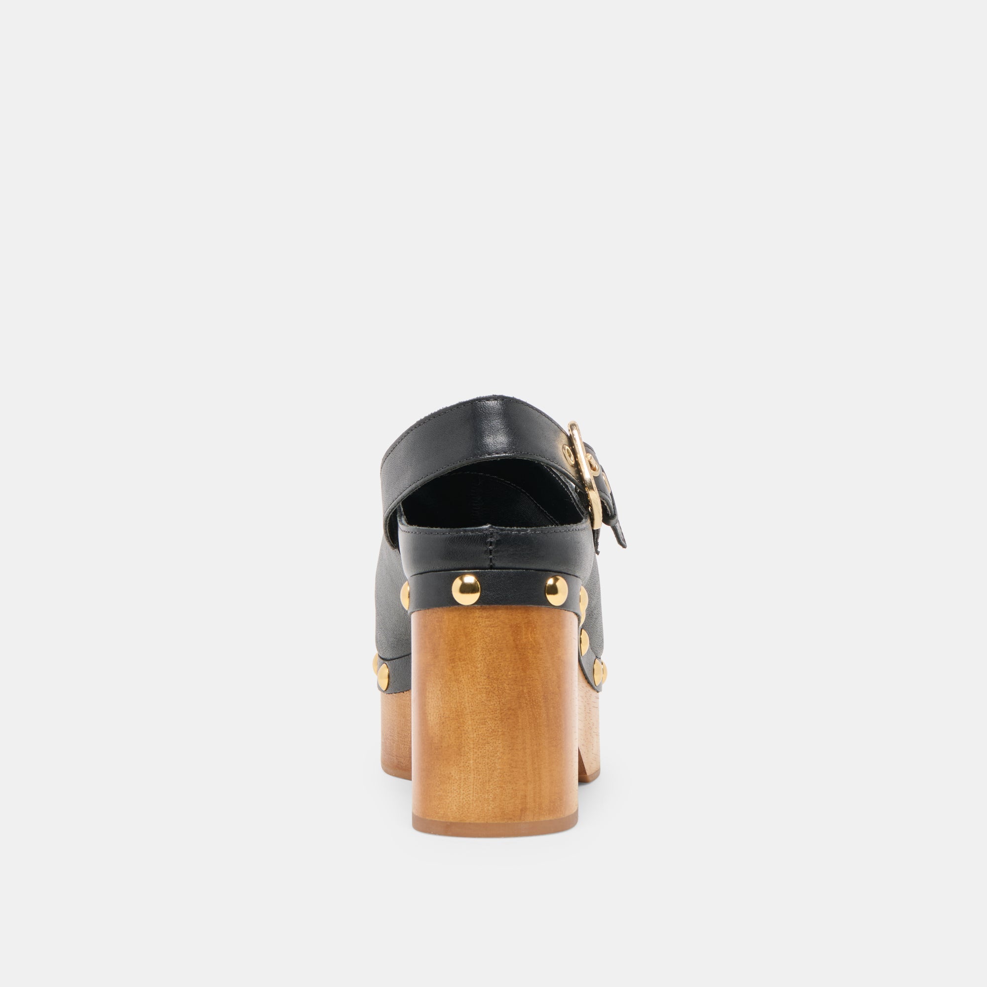 Adelan Black Leather Clogs | Women Dolce Vita
