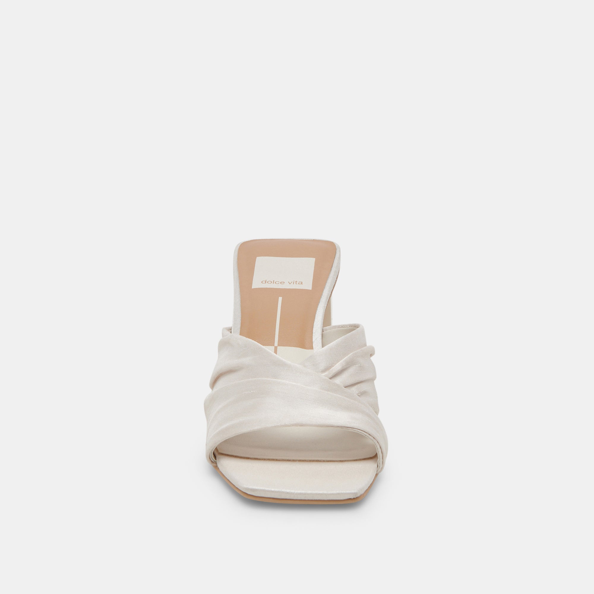 CARLAN HEELS OFF WHITE SILK | Women Dolce Vita