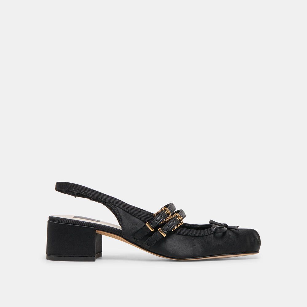 Loris Onyx Satin Heels | Dolce Vita Women