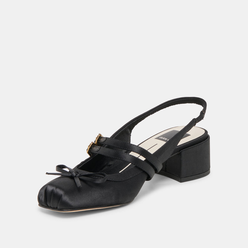 Loris Onyx Satin Heels | Dolce Vita Women