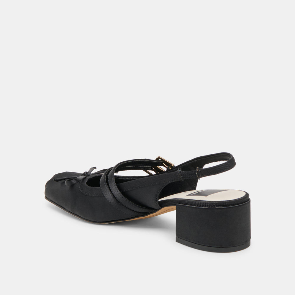 Loris Onyx Satin Heels | Dolce Vita Women