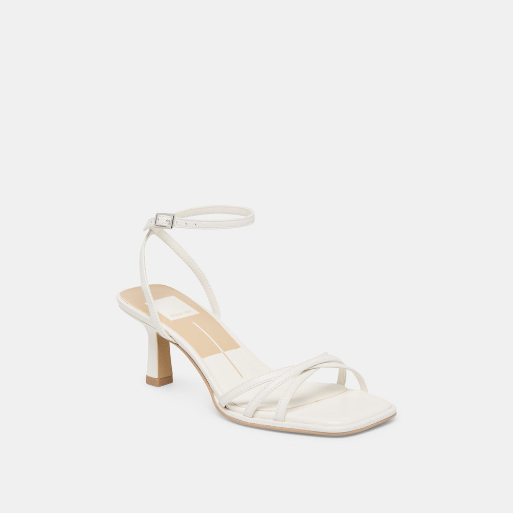 Manji True White Leather Heels | Women Dolce Vita