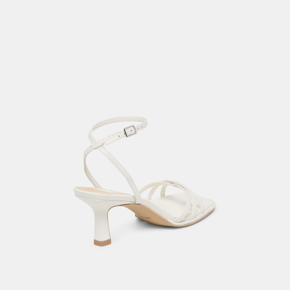 Manji True White Leather Heels | Women Dolce Vita