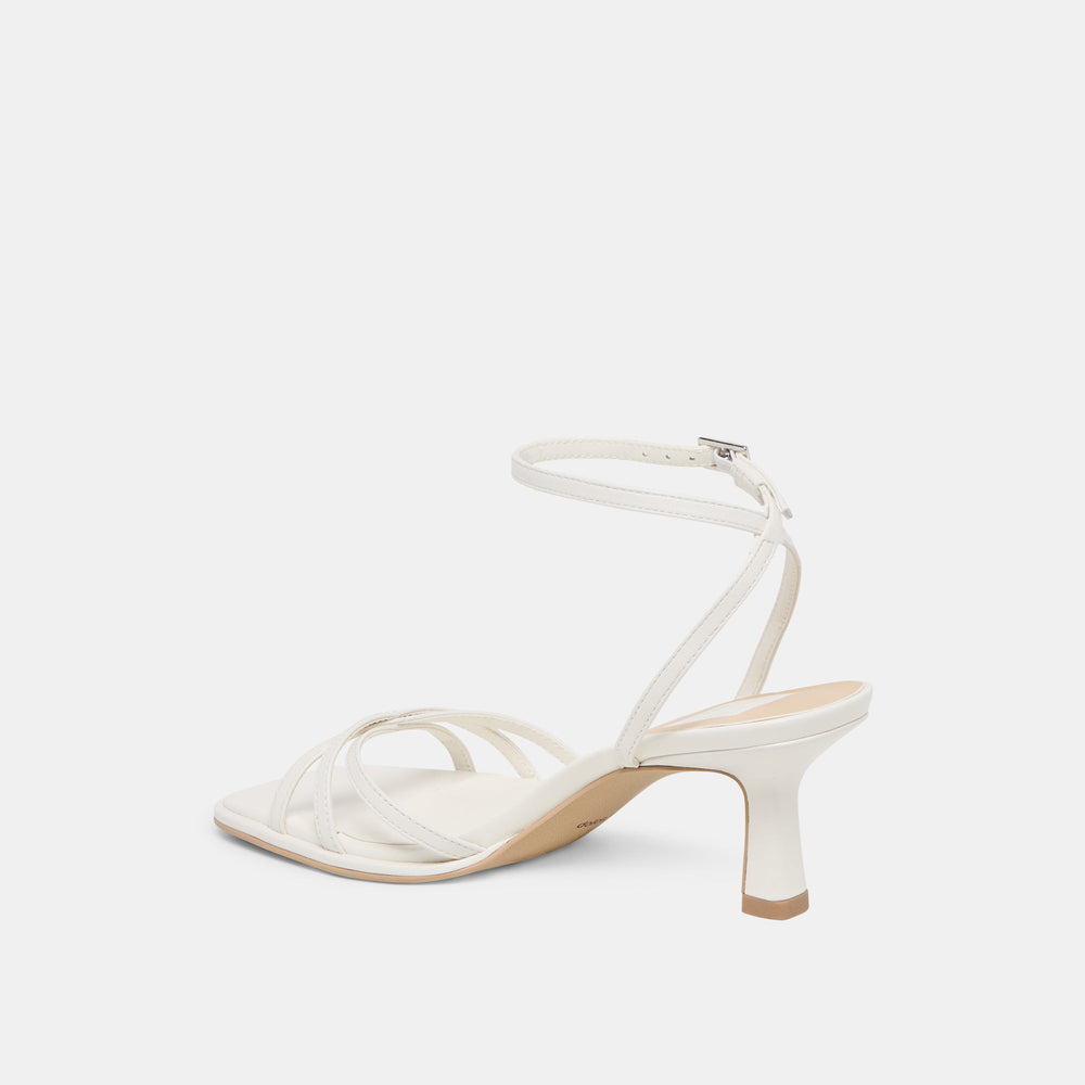 Manji True White Leather Heels | Women Dolce Vita