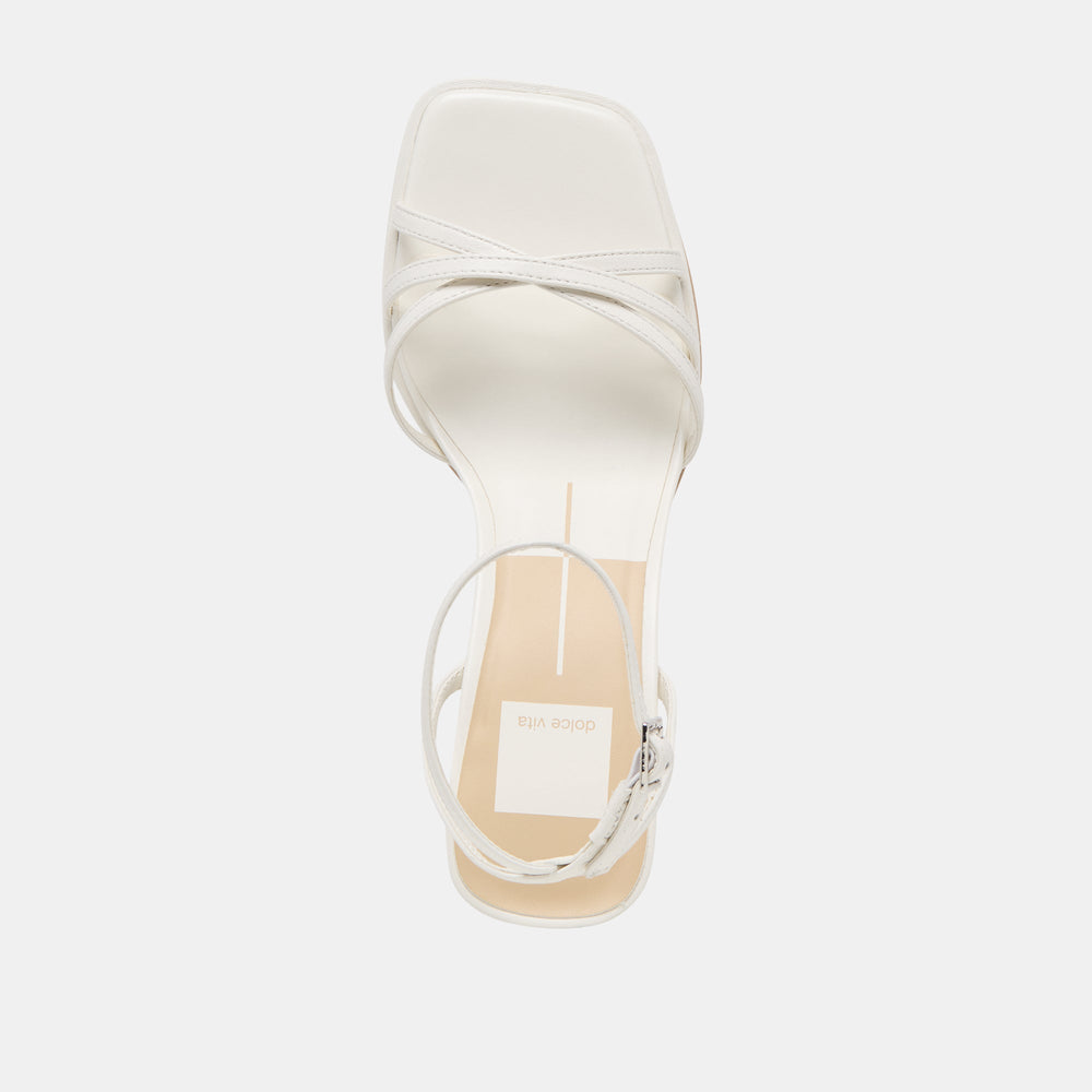 Manji True White Leather Heels | Women Dolce Vita