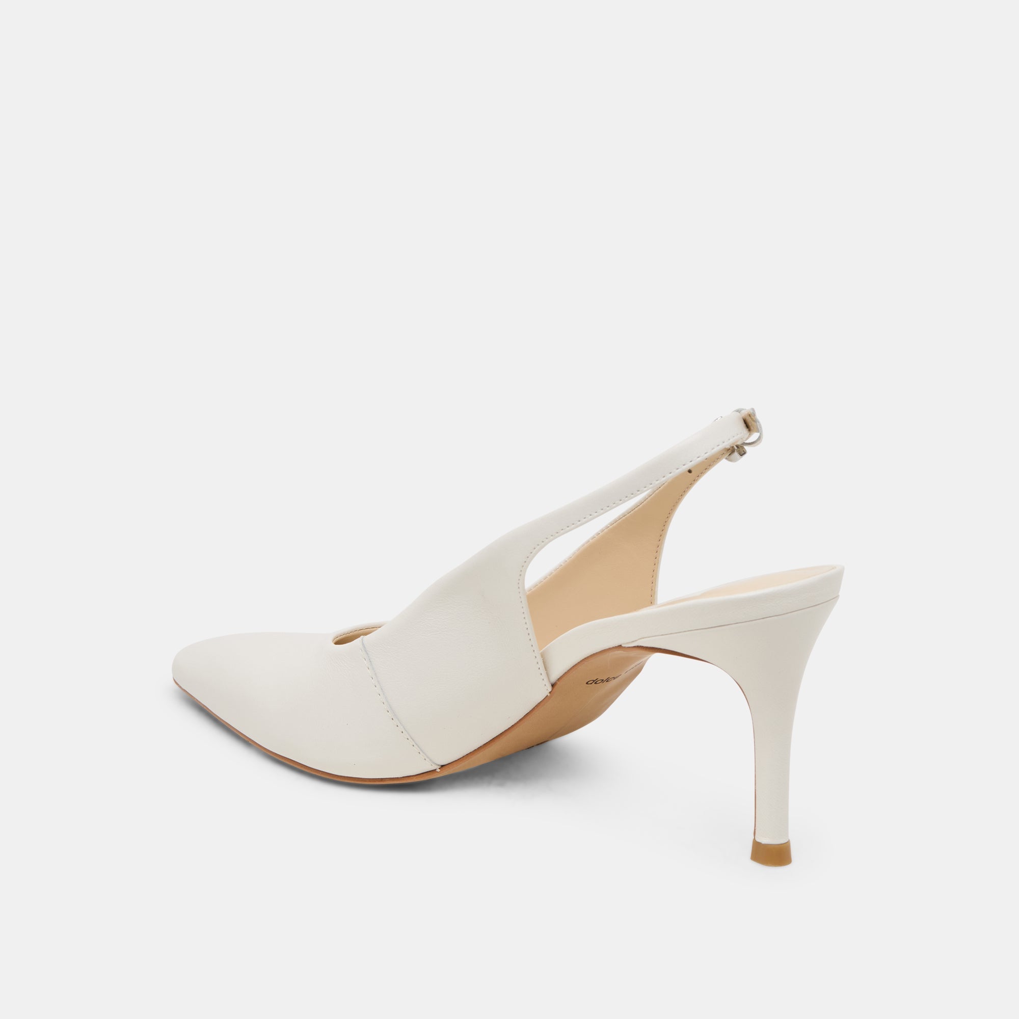 ELASI HEELS WHITE LEATHER | Women Dolce Vita