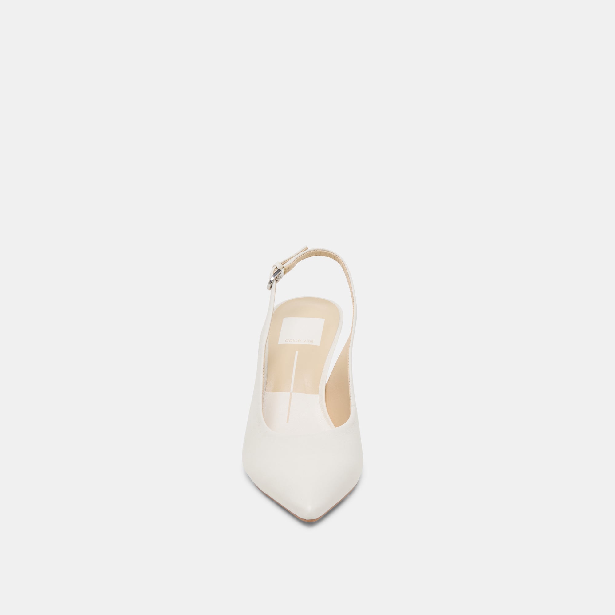 ELASI HEELS WHITE LEATHER | Women Dolce Vita
