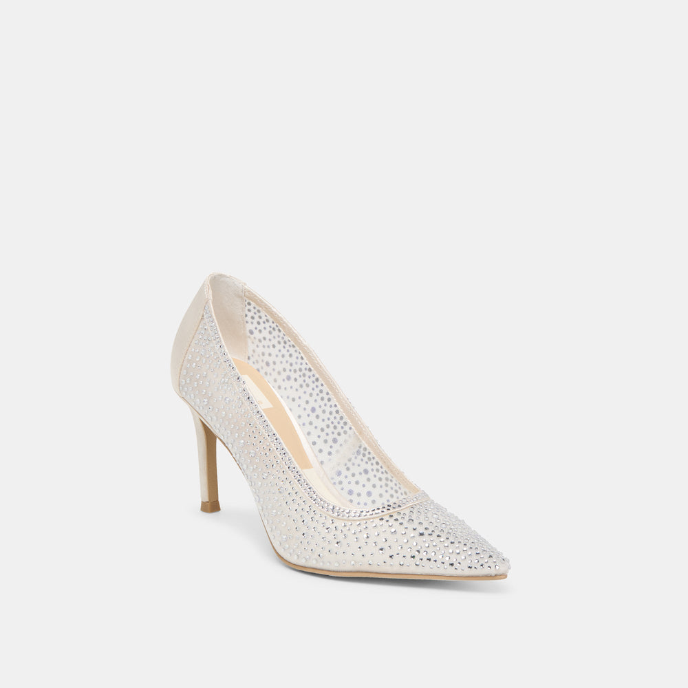 Kashe Crystal White Mesh Heels | Dolce Vita Women