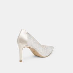 Kashe Crystal White Mesh Heels | Dolce Vita Women