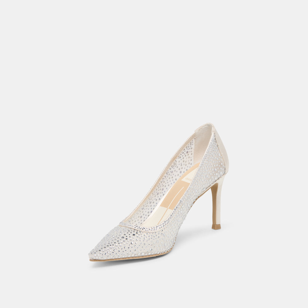 Kashe Crystal White Mesh Heels | Dolce Vita Women