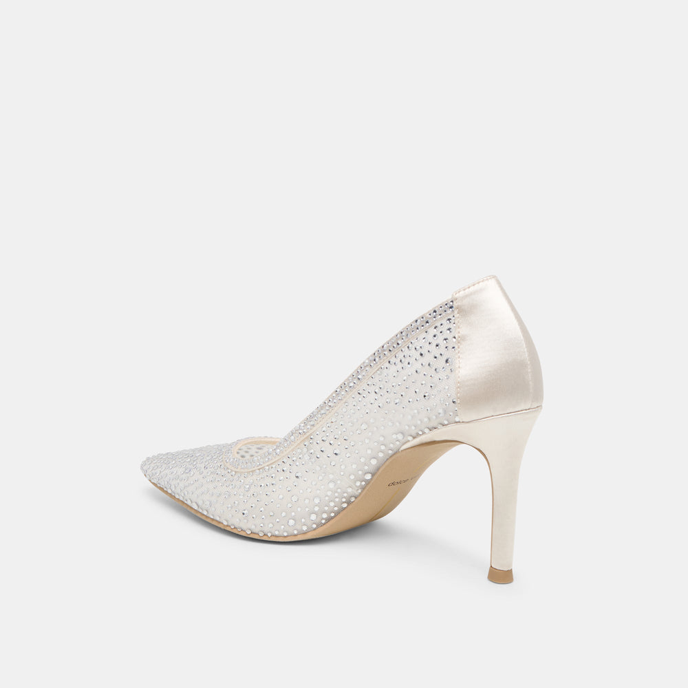 Kashe Crystal White Mesh Heels | Dolce Vita Women
