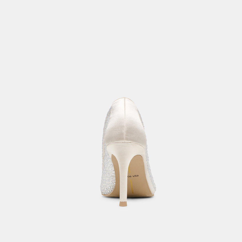 Kashe Crystal White Mesh Heels | Dolce Vita Women