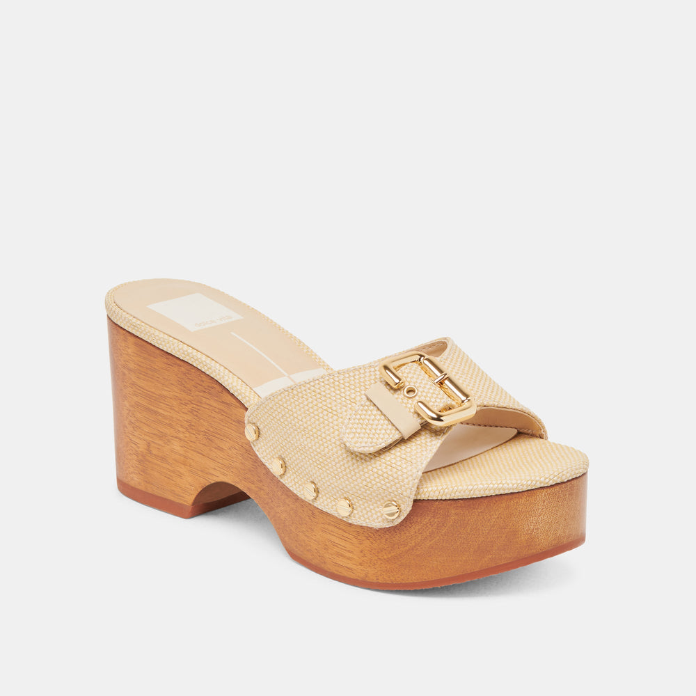 YALAH HEELS LT NATURAL RAFFIA | Women Dolce Vita