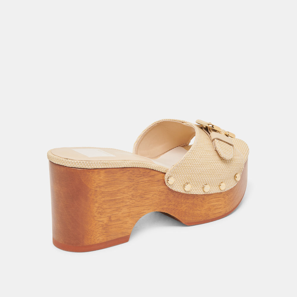 YALAH HEELS LT NATURAL RAFFIA | Women Dolce Vita