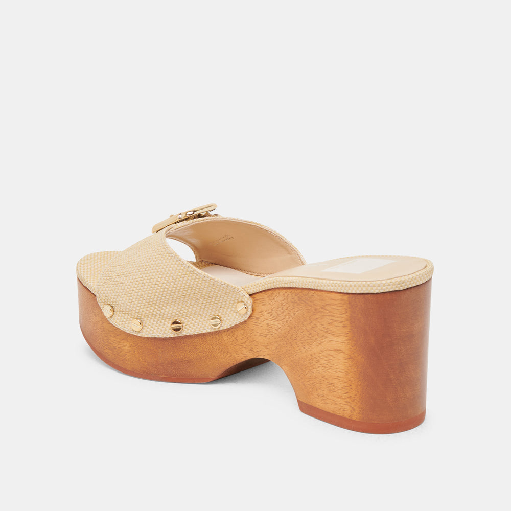 YALAH HEELS LT NATURAL RAFFIA | Women Dolce Vita