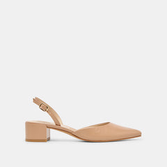 Carel Lt Tan Crinkle Patent Leather Heels | Dolce Vita Women