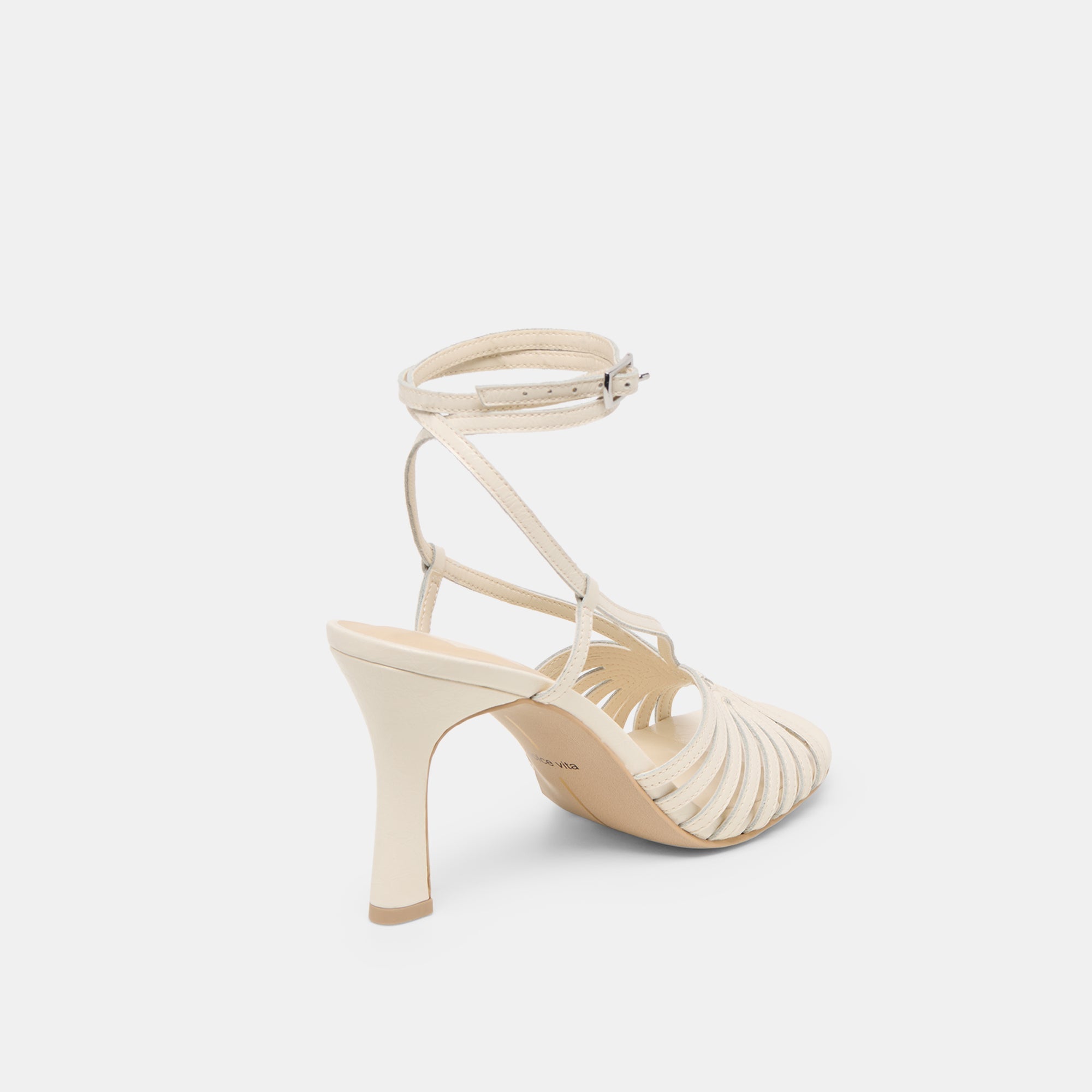 Nivana Off White Crinkle Patent Heels | Women Dolce Vita