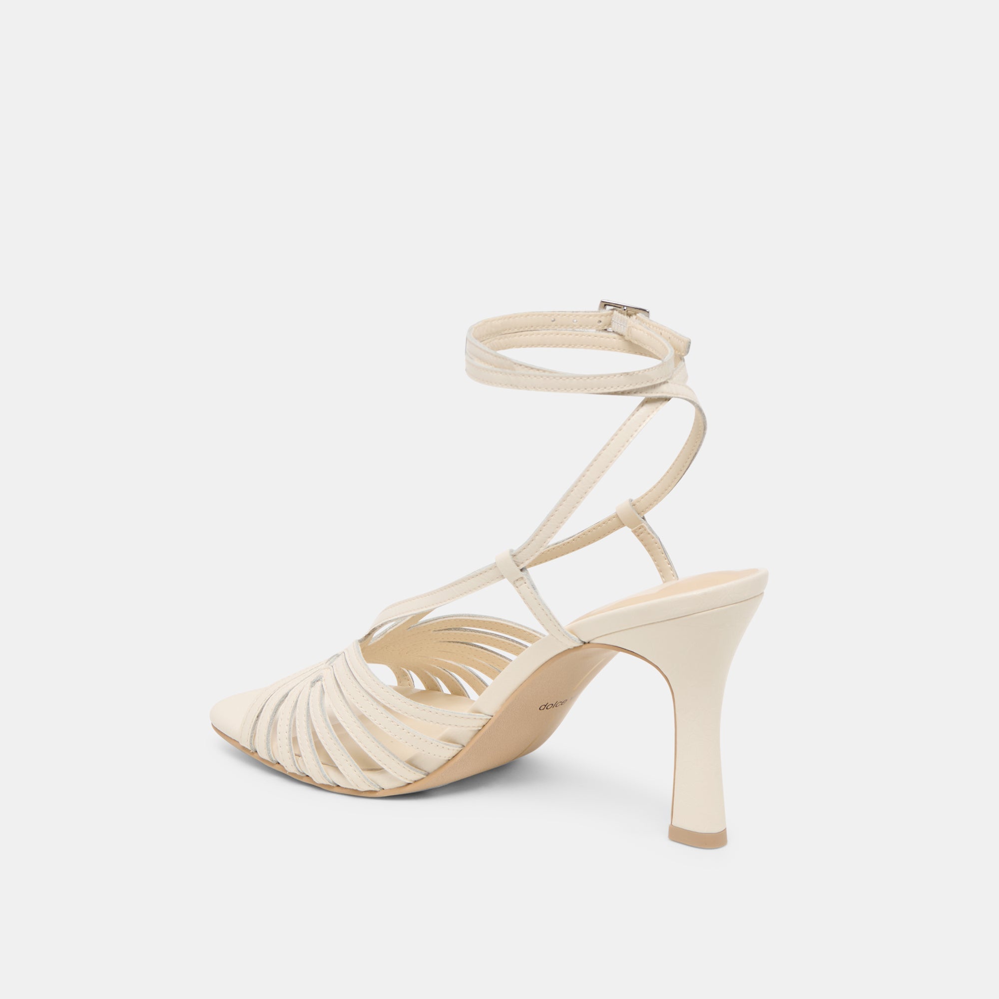 Nivana Off White Crinkle Patent Heels | Women Dolce Vita