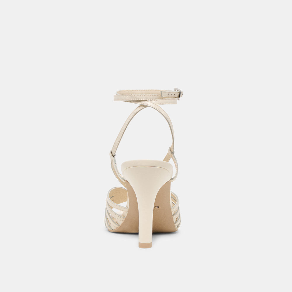 Nivana Off White Crinkle Patent Heels | Women Dolce Vita