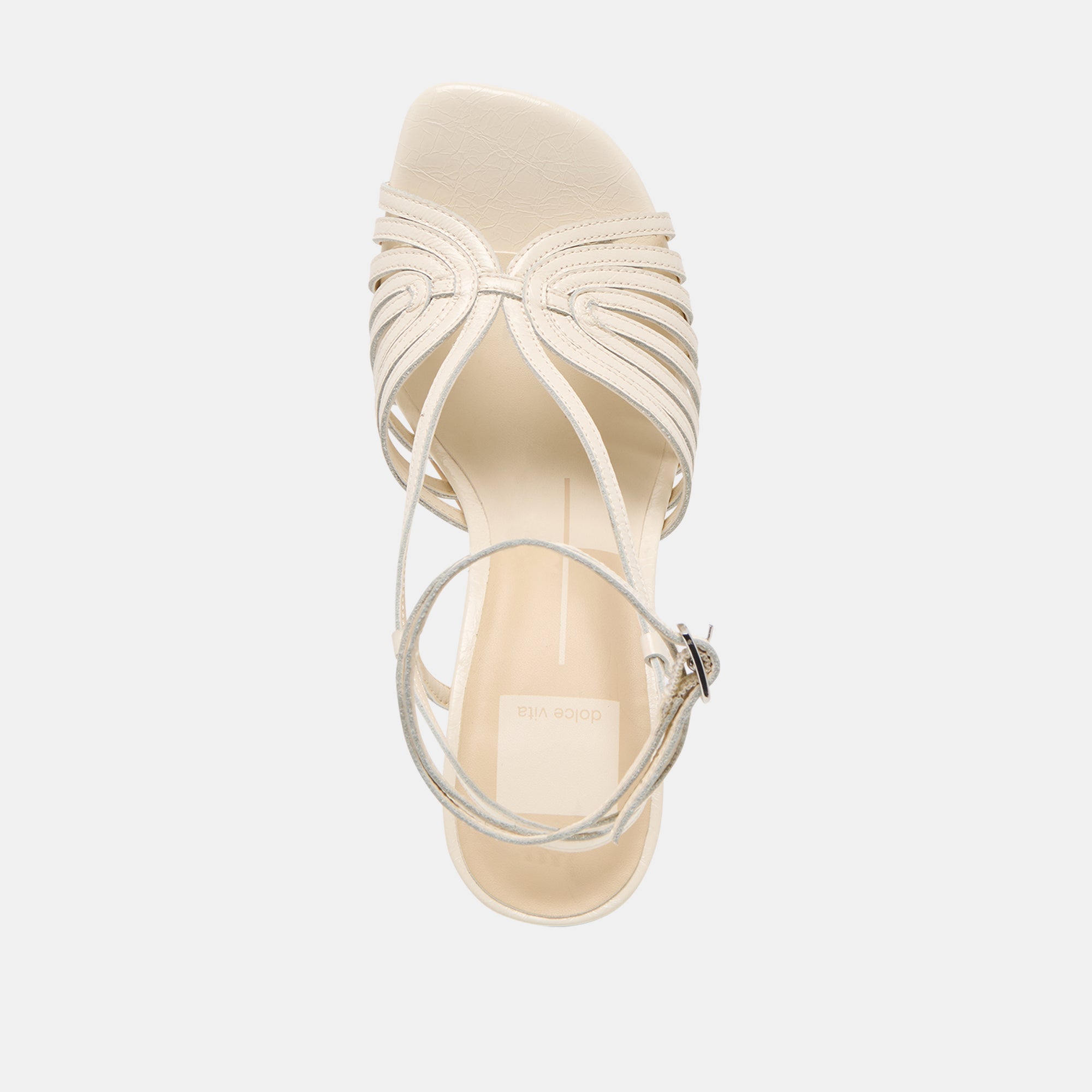 Nivana Off White Crinkle Patent Heels | Women Dolce Vita