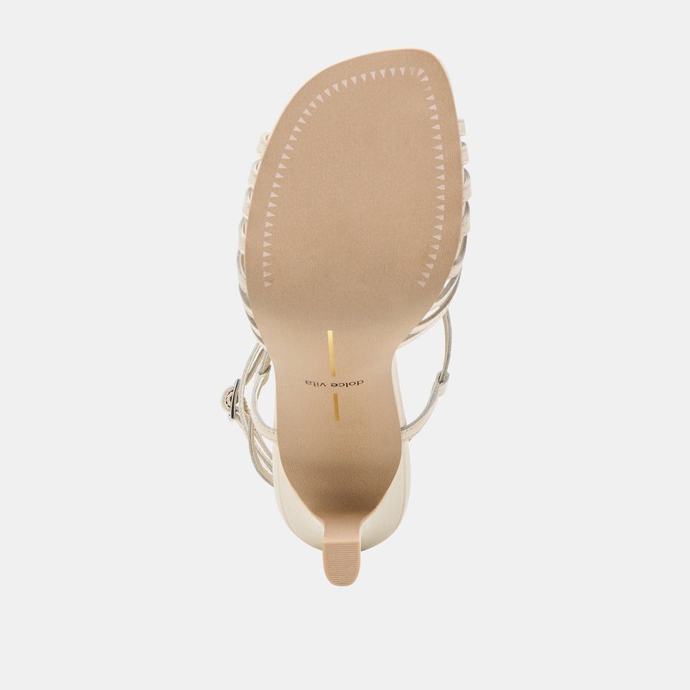 Nivana Off White Crinkle Patent Heels | Women Dolce Vita