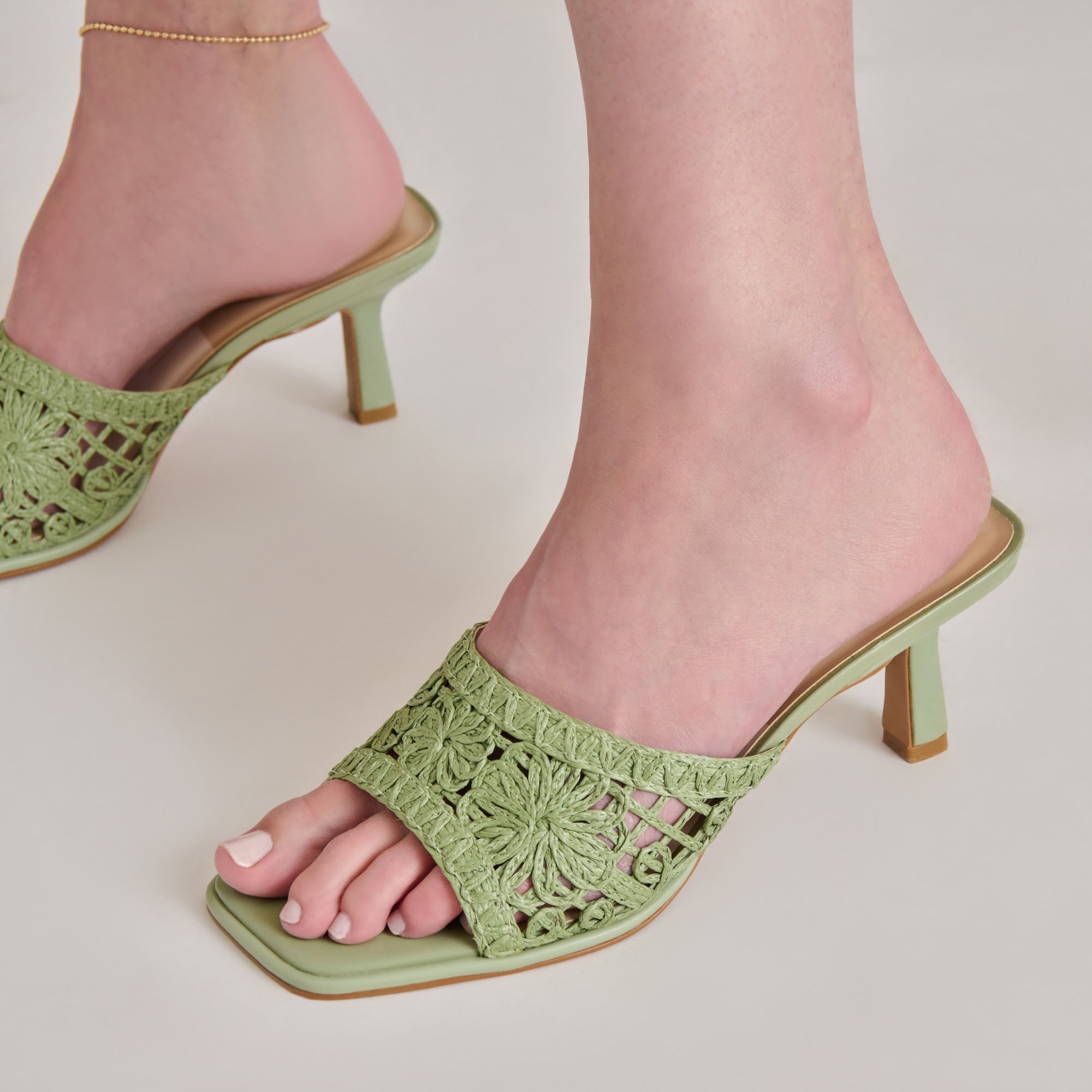 MAYLAH HEELS SAGE MACRAME | Dolce Vita Women