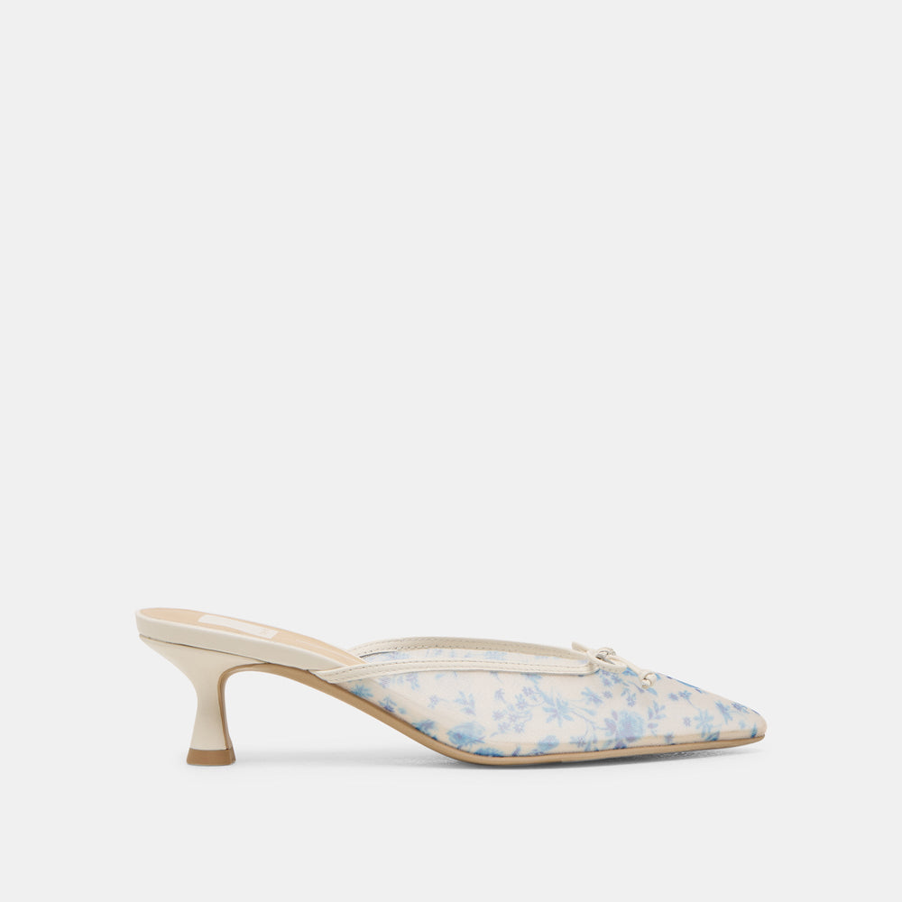 Cleo Blue Floral Mesh Heels | Women Dolce Vita