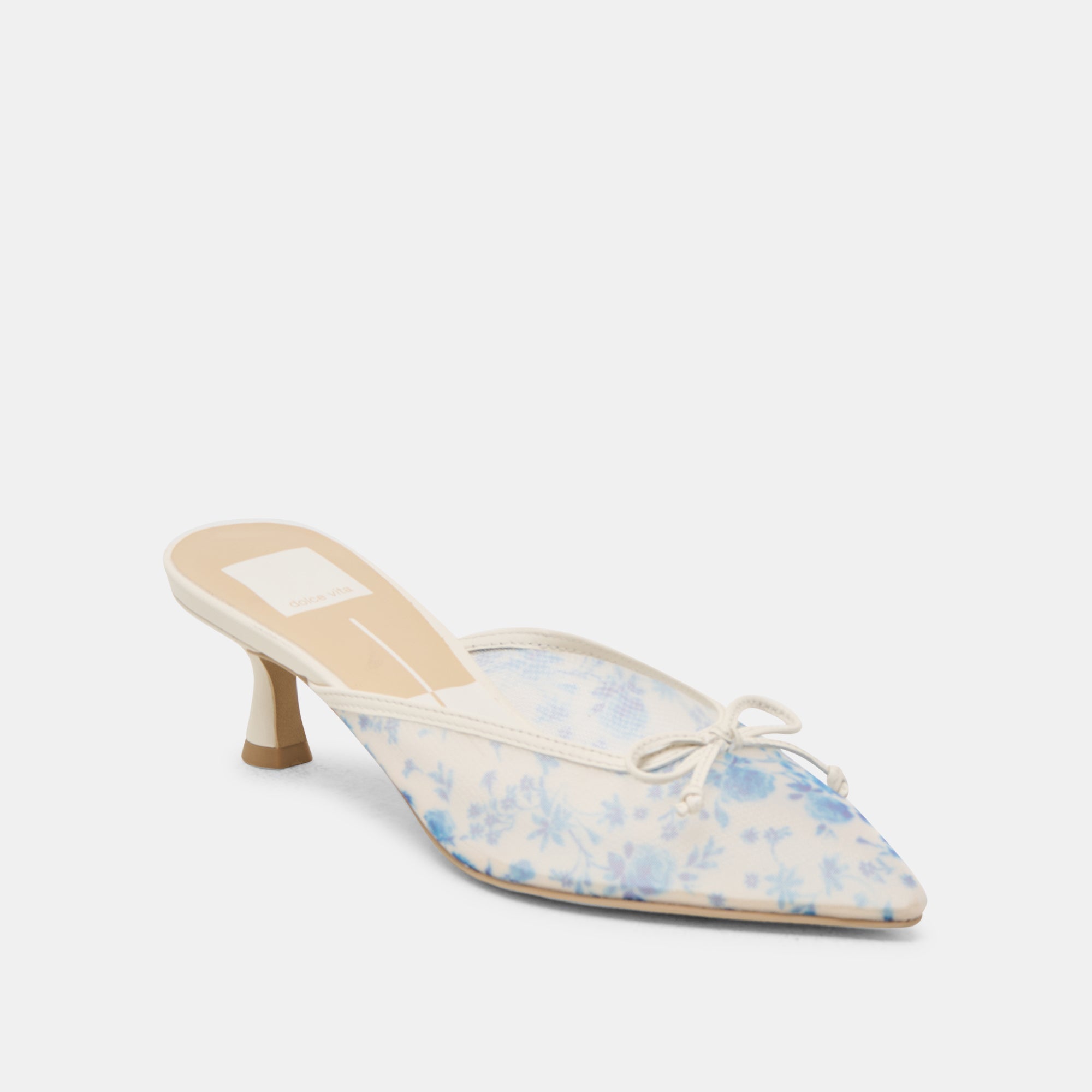 Cleo Blue Floral Mesh Heels | Women Dolce Vita