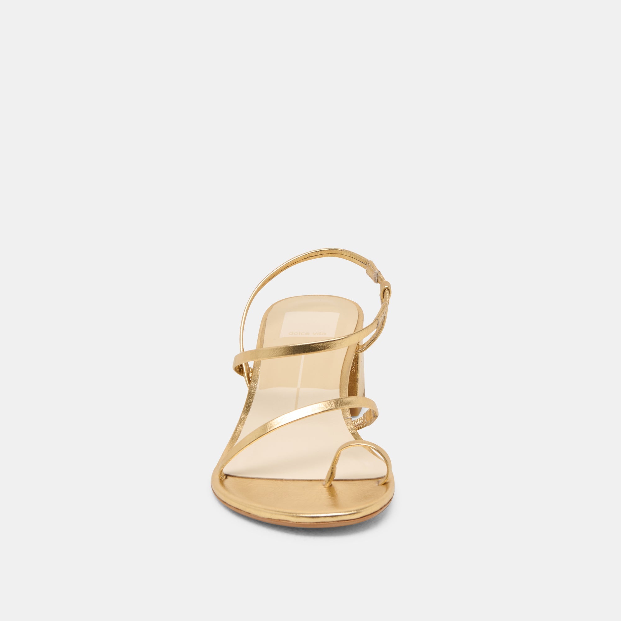 Trini Gold Leather Heels | Women Dolce Vita