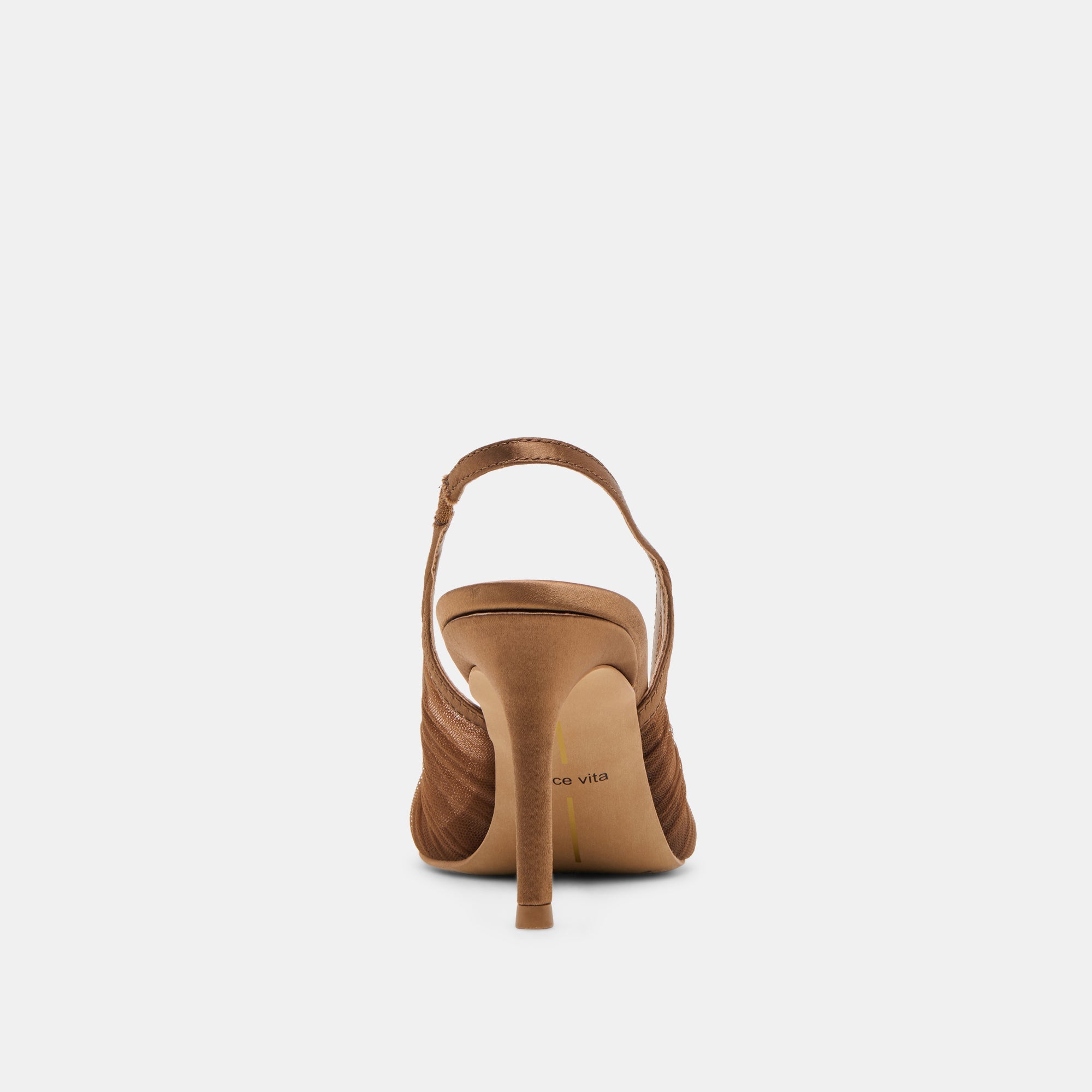 Yela Mid Brown Tulle Heels | Dolce Vita Women