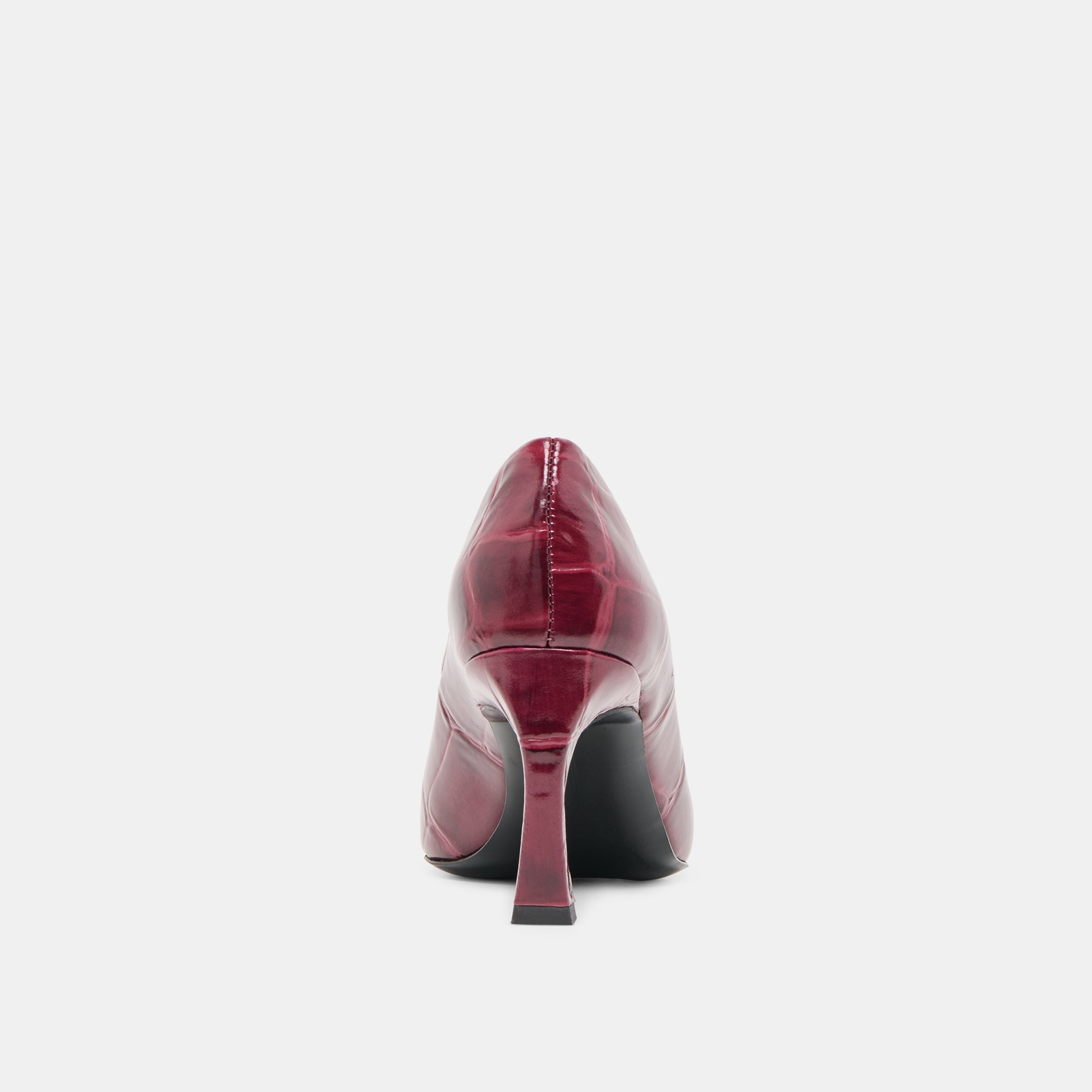 Midge Burgundy Croco Embossed Leather Heels | Dolce Vita Women