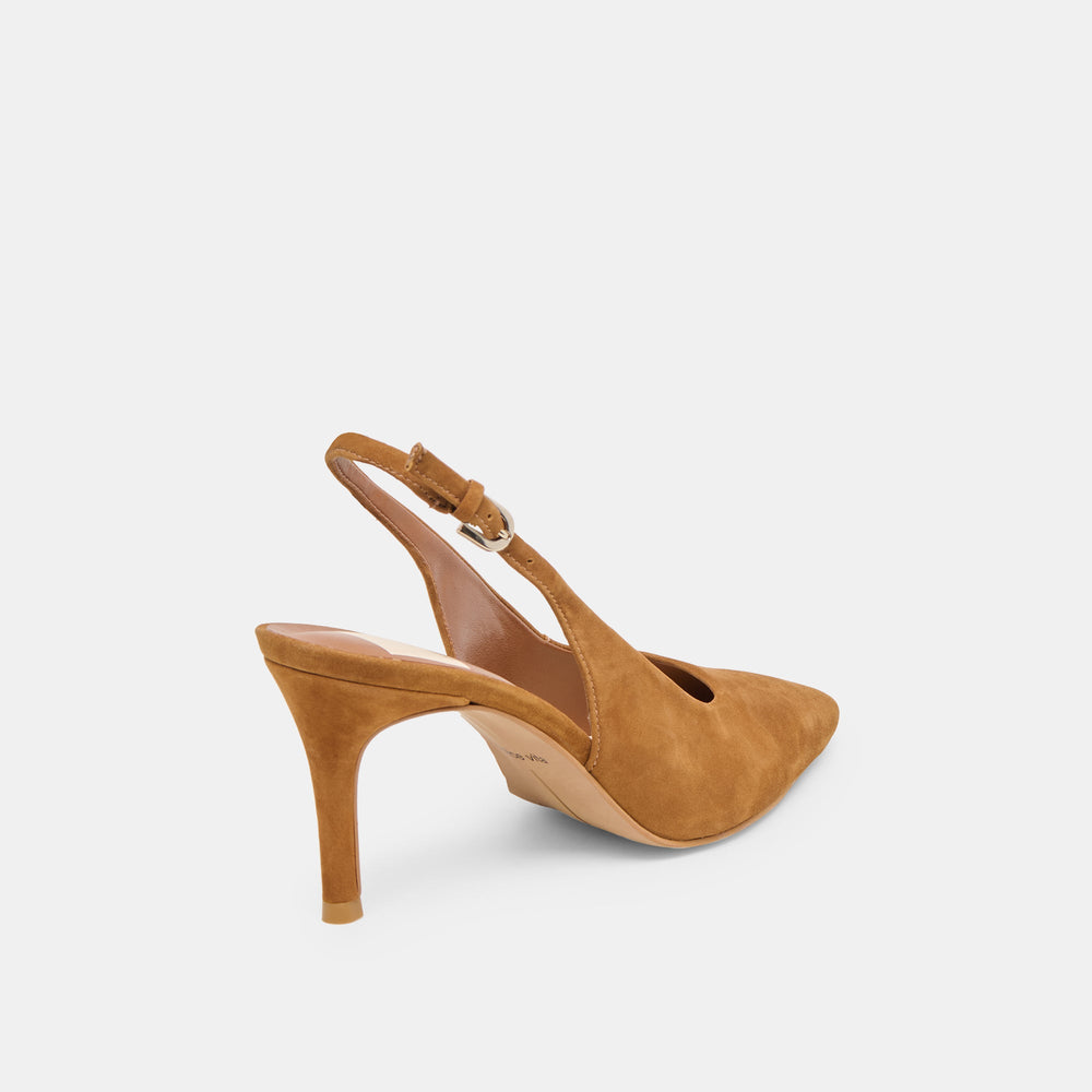 Elasi Brown Nubuck Heels | Women Dolce Vita